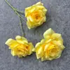 Flor Artificial Rosa Diamante de 3 Cabeças Flor de Seda para Casamento Arranjo de Casamento Decoração de Sala de Estar Flor Artificial em Formato de Rosa de Luxo Acessível
