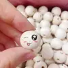 Muñeca Niña He Mu Cuentas Redondas Cuentas Sueltas Accesorios Accesorios Transfronterizo DIY Accesorios de Cuentas para Niños Cabeza de Muñeca con Cara Sonriente