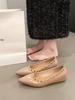 Salto Grosso Rebite Nude Sapatos de Salto Alto Feminino 2024 Novo Bico Fino Boca Rasa Couro Patente Solado Macio Salgueiro Cyber Celebrou Sapatos de Salto Grosso