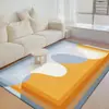 Tapete Simples de Veludo Cristal para Mesa de Centro para Uso Doméstico, Carpete Moderno para Sala de Estar, Sensação de Luxo Leve de Alta Qualidade, Tapete de Quarto ao Lado da Cama com Design Linear