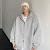 Moletom Cardigan Pesado Versátil Novo Outono 2026 para Homens e Mulheres, Moletom com Capuz Cor Sólida Casual Soltinho Tendência, Transfronteiriço