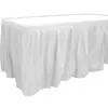 Mantel de Mesa Desechable con Falda Plisada | Cubierta de Mesa Impermeable de Plástico PE con Borde Fruncido | Mantel de Mesa de Color Sólido para Banquetes, Cumpleaños, Bodas y Decoración de Fiestas