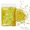 Unhas glitter glitter ultra-fino glitter glitter pó lantejoulas mistas laranja amarelo conjunto Nail Polish cola joias cross-border