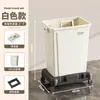 Carro de Basura para Cocina Comercial con Ruedas para Restaurantes, Cubo de Basura Grande de 60 Litros, Carro para Recolección de Alimentos