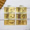 2025 Billete Conmemorativo con Lámina de Oro Billete de Oro de la Suerte Seguro del Billete de Oro Regalo de Buena Suerte Año del Serpiente Zodiaco de Dibujos Animados Sobre Rojo Regalo del Festival de Primavera
