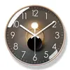 Reloj de pared minimalista estilo nórdico, decoración moderna para sala de estar, reloj redondo de cuarzo, segundero de barrido silencioso, para uso doméstico