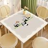 Tapete Quadrado para Mesa de Jantar Desenho de Panda Impermeável e à Prova de Óleo Não Lavável Isolamento Térmico Toalha de Mesa para Mesa de Café Tapete de Proteção para Desktop Oito Imortais