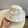 Sombrero de Pescador Simple Plisado de Burbujas Estilo Coreano para Niños Primavera y Verano Liso Casual Todo Fósforo Sombrero de Cubo Protección Solar para Viajes Sombrero de Sol