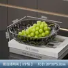 Plato de Fruta Transparente para el Hogar de Lujo Ligero con Alto Valor de Color Plato de Fruta de Plástico Plato de Comida Resistente a Caídas Plato de Fruta de Cristal de Diamante PET