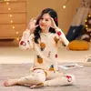 Conjunto de Ropa Interior Térmica de Otoño para Niños, Pijama de Algodón Térmico para Niñas, Conjunto de Suéter de Algodón como Capa Base para Niños Grandes y Pequeños