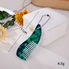 Pente Mini de Acetato Estilo Coreano Ins com Estampa de Leopardo Pingente Versátil Fofo Laço Coelho Decoração Pingente de Bolsa
