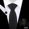 Corbata de Negocios para Hombre Pañuelo de Bolsillo Traje Vestido Banquete Camisa Rojo Negro Polo Lunares Cuadros Corbata de 8cm