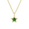 Collar con Colgante de Esmeralda Popular Transfronterizo para Mujer Niñas Lujo Nicho Accesible de Alta Gama Cadena Clavícula Gargantilla