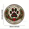Ornaments Criativos de Natal para Pendurar em Estoque Artesanato em Madeira Placa Redonda para Porta Série de Pendentes de Madeira Pingentes Decorativos