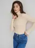 Suéter de Gola Alta em Tricô para Revenda Transfronteiriça Camisa Base de Tricô Europeu e Americano Amazon Outono e Inverno Malhas Suéter de Gola Alta Pulôver para Mulheres