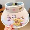 Sombrero de Sol de Dibujos Animados para Niños con Ala Ancha, Sombrero de Sol Lindo y Transpirable para Niños y Niñas, Sombrero de Sol con Protección UV