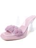 Sandalias de Tacón de Cristal de Estilo Francés de Alta Gama 2025 para Mujer, Estilo Hada de Verano, Sandalias Transparentes de Tacón Alto