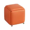 Taburete Sofá Cubo Multifuncional Nórdico Cinco en Uno Taburete Bajo para Uso Doméstico, Taburete Cuadrado para Cambiar Zapatos, Taburete de Mesa de Café Moderno para Sala de Estar