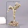Estatueta de Monge de Artes Marciais em Latão Modelo Antigo de Monge Shaolin Kung Fu Brinquedo Presente Artesanato de Cobre para Desktop Atacado
