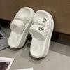 Zapatillas de suela gruesa para mujer, para verano, para exteriores, estilo pequeño, fragante, a la moda, con sensación de caca, sandalias y zapatillas de playa famosas en Internet.