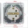 Panel de interruptores de alta potencia de 20A corriente aire acondicionado calentador de agua aire frío con interruptor de marco curvo claro doble polo doble tiro tipo 86