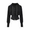 Novo Estilo 2026 Roupa Relaxada Preguiçosa para Mulheres, Top Cardigan com Capuz Sexy de Corrente com Strass para Marcar a Cintura com Calças Casuais Ligeiramente Flare