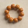 Producto natural completo cuenta ligera cabeza de mono pulsera de mano barril viejo juego de texto para hombre cuentas pequeñas de nuez cuentas cuentas pulsera de juego al por mayor