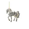 Colgante decorativo de caballo galopante dorado y Gorgeous transfronterizo de acrílico, regalo de vacaciones, colgante de llavero para mochila