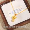 Collar Pixiu de la Suerte con Diamantes de Oro Arena del Mismo Estilo de Pu Zuo Wei Xue Cuentas de Transferencia Nuevo Estilo Chino Estilo Nacional Cadena Clavícula para Mujer
