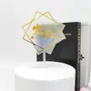 Inserts para Bolo de Aniversário de Celebridade da Internet em Acrílico Decoração Espelhada Refletiva Cartão em Inglês para o Dia das Mães