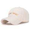 Gorra de Béisbol Versátil Versión Coreana de la Celebridad de Internet de Invierno para Hombres y Mujeres, Gorro Cálido Ajustable para Exteriores de Terciopelo de Cordero para Parejas