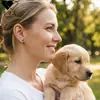 Pendientes Transfronterizos de Plata de Ley S925 con Huella de Pata de Mascota en Forma de Corazón para Mujer, Pendientes de Lujo Ligero de Nicho de Gama Alta, Exquisitos y Modernos Accesorios para Orejas