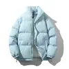 Chamarra acolchada de color liso con cuello alto para hombre y mujer, nueva de invierno 2026, gruesa, cálida, moderna, casual, para pareja