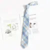 Accesorios para Camisa de Golpe Libre de Personas Estilo Japonés Corbata Azul Estilo Académico jk Patrón Perezoso Vestido Académico Lazo de Corbata Mano de Mujer dk
