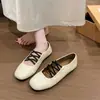 Mocasines Lazo Francés Aumento Oculto de Altura Zapatos Planos de Ballet para Mujer 2026 Nuevos Zapatos de Primavera Otoño para Combinar con Faldas Mocasines