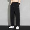 Calça Casual de Seda Gelada Source Factory Masculina Reta Solta Verão Fina Solta Calça Esportiva de Perna Larga