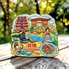 Imán de Refrigerador de Madera de Dunhuang Souvenir Magnético de Viaje Grutas de Mogao Manantial de la Luna Check-In Regalos Culturales y Creativos Listos para la Venta