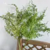 Bosque Escandinavo Verde Planta Verde Hoja Verde Techo de Salón de Bodas Mimosa Plástico Flor Falsa Hierba de Amante Eucalipto