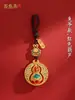 Chaveiro Criativo para Carro Pingente de Chaveiro Decoração Pendurada Estilo Cabacinha da Paz Dourado Areia Homens e Mulheres Pingente de Fortuna