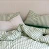 Estilo japonês simples listrado dormitório estudantil roupa de cama roupa de cama algodão fio tingido algodão lavado três quatro peças conjunto
