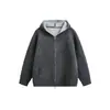 Yidao Roupas Vintage 2026 Outono Novo Japonês Retrô Simples Casual Modelagem Solta com Capuz Zíper Cardigan de Tricô para Homens