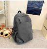 Mochila Simples Transfronteiriça Portátil Poliéster Bolsa de Ensino Médio Estudante Universitário Homens e Mulheres Mochila Casual de Grande Capacidade Personalização