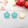 1 Pingente de Acessório para Joias DIY, Acessório de Liga de Esmalte Florido da Moda, Pulseira Flor de Cinco Pétalas, Colar, Pingente de Brinco