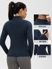 Chamarra de Polar para Yoga Otoño e Invierno para Mujer, Ajustada, Moldeadora de Cintura, Adelgazante, Deportiva, para Correr, Cálida, Top de Entrenamiento Fitness 52631