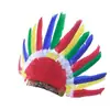 Vestido de Mascarada Disfraz de Princesa Diadema de Plumas de Colores Tocado Indio Sombrero de Jefe Indio