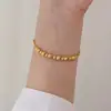 Pulseira de Aço Titânio com Trevo de Quatro Folhas em Toda a Peça para Meninas, Corda Vermelha, Joia de Mão Leve e Exquisita, de Luxo, Não Desbota, Venda Quente Transfronteiriça