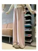 Pantalones Deportivos de Pierna Ancha de Cintura Alta Suaves de Otoño ChanlanPink para Mujer, Holgados y Casuales de Pierna Recta