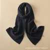 Bufanda 100% Cachemira Pura para Mujer, Moda de Invierno, Cálida, de Alta Gama, Versátil, Cortavientos, Protectora del Cuello, Bufanda Tejida de Color Sólido