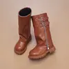 Botas de Pierna Corta y Pierna Larga para Niña 2026 Otoño Invierno Nuevas Cremallera Ropa Exterior Botas de Cuero Estilo Princesa Botas Individuales Botas de Caballero