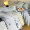Conjunto de quatro peças com estampa digital em algodão 100% de fibra longa de Xinjiang, capa de edredom impressa de alta qualidade em algodão puro, lençol e conjunto de cama